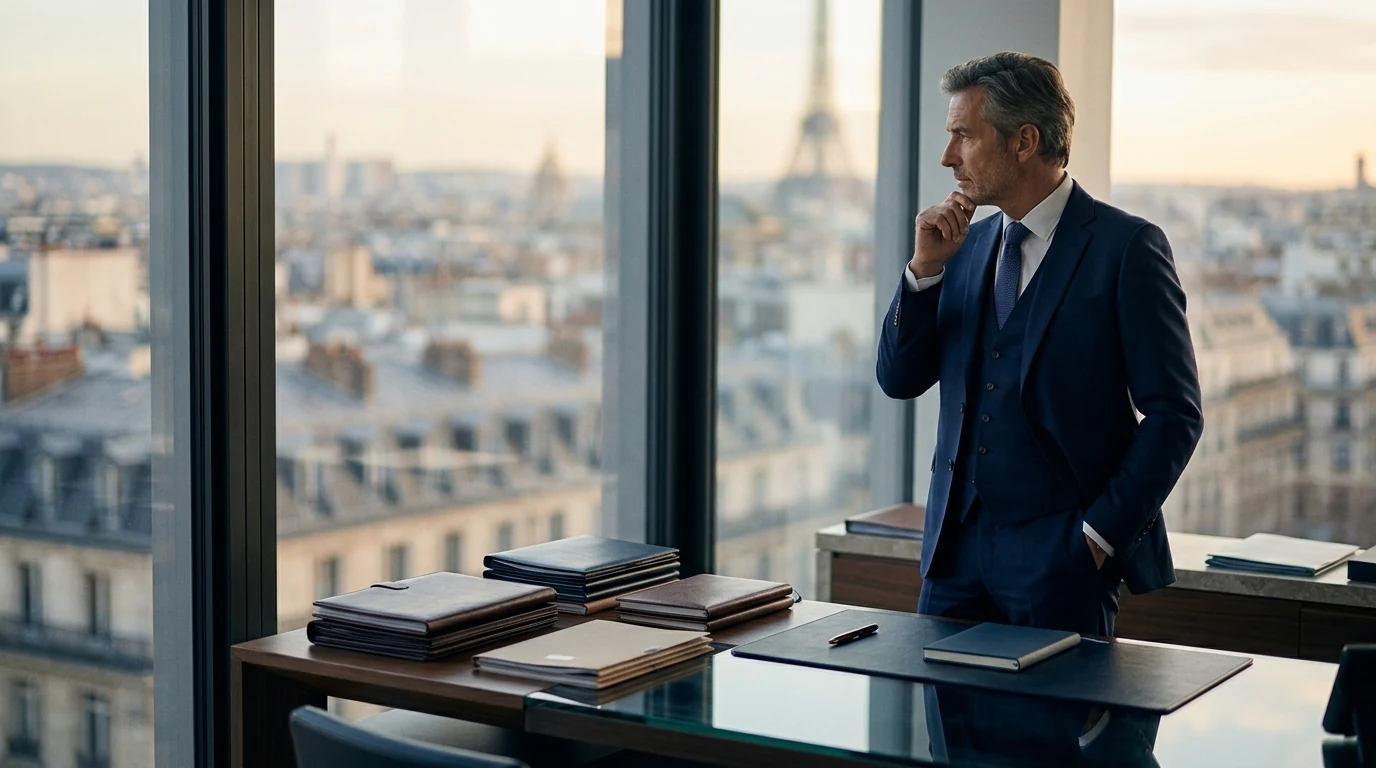 Clôture de Liquidation à Paris : Dernières Étapes 2026 — dirigeant pensif clôturant les dossiers de sa société