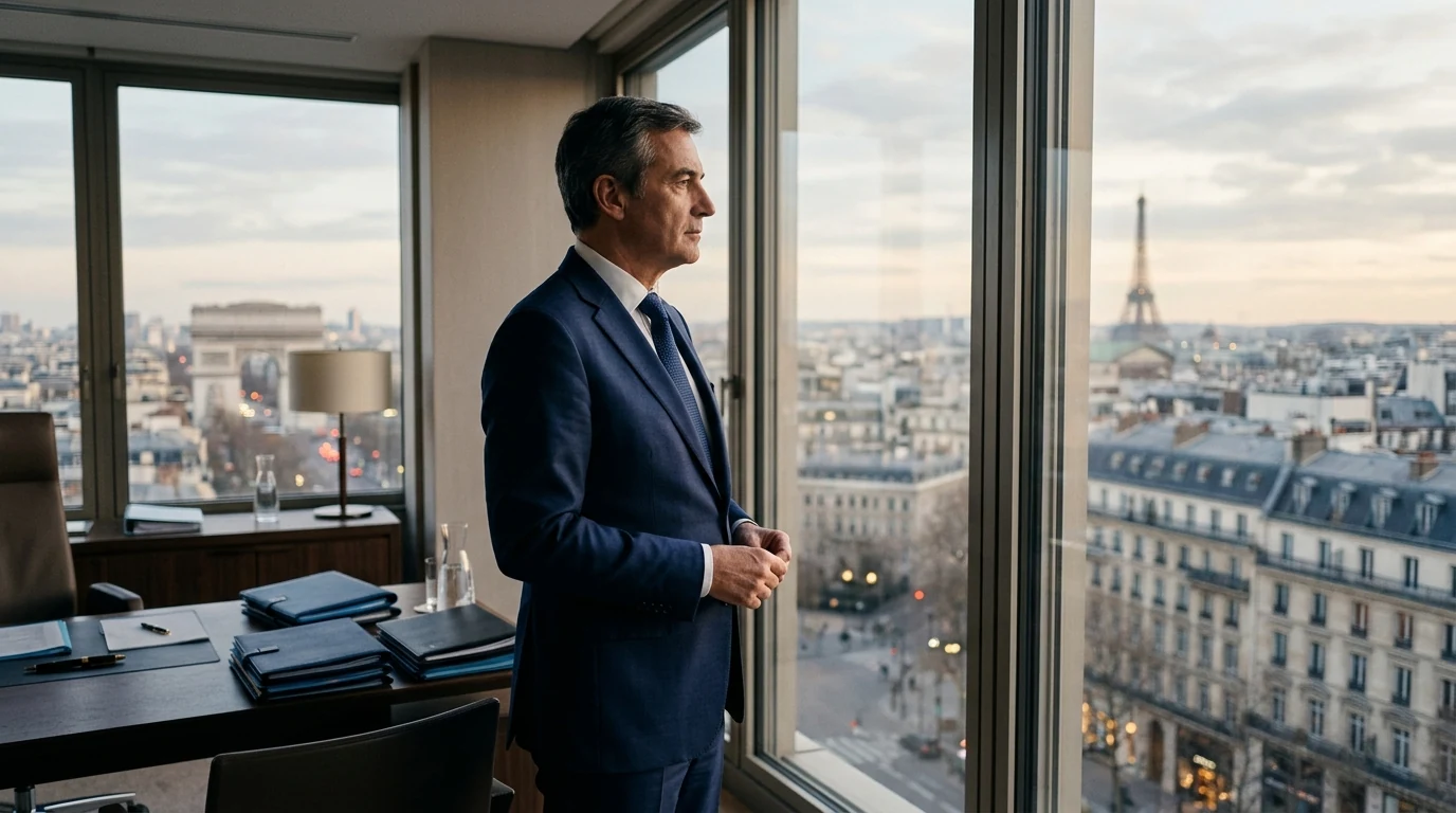 Fermer une SNC parisienne : trois spécificités à anticiper — dirigeant pensif clôturant les dossiers de sa société